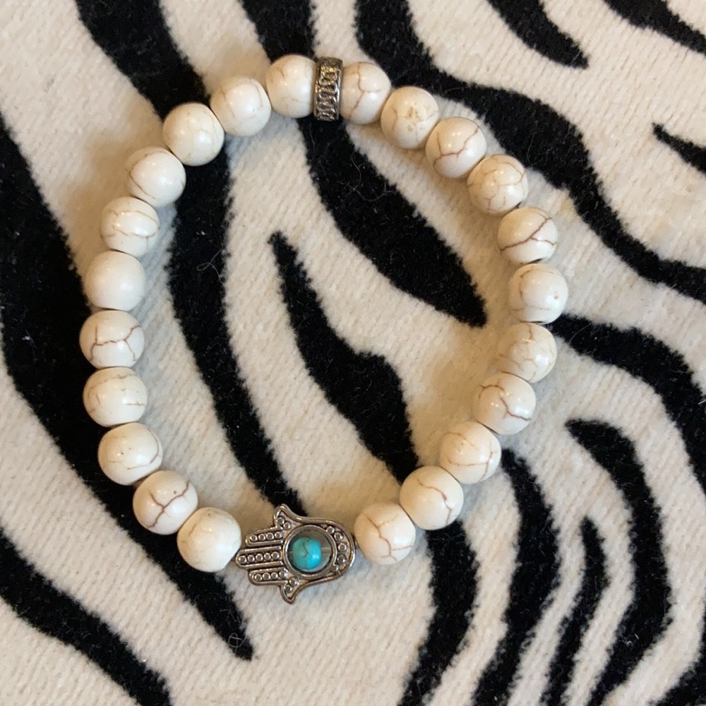 Stackable Beaded Bracelets With Hamsa And Buddha - image 2